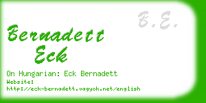 bernadett eck business card